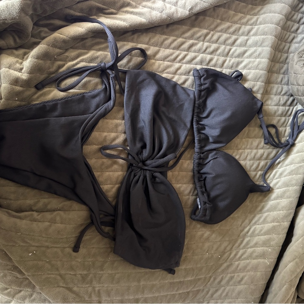 Black Triangle Bikini Set